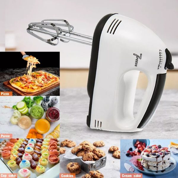 خلاط متعدد الوظائف صغير 7 سرعات خلاط طعام كهربائي يده Frother مضرب بيض التلقائي كريم الغذاء كعكة الخبز العجين مزيج