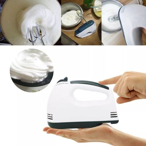 خلاط متعدد الوظائف صغير 7 سرعات خلاط طعام كهربائي يده Frother مضرب بيض التلقائي كريم الغذاء كعكة الخبز العجين مزيج - Image 6