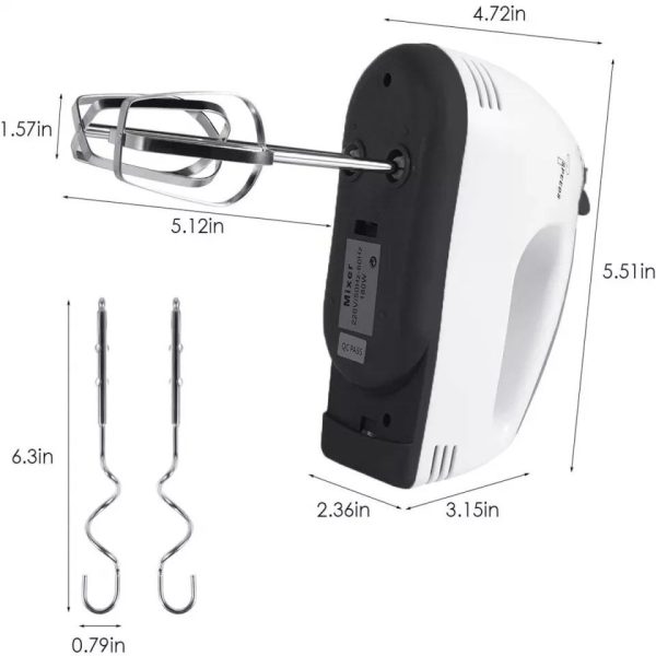 خلاط متعدد الوظائف صغير 7 سرعات خلاط طعام كهربائي يده Frother مضرب بيض التلقائي كريم الغذاء كعكة الخبز العجين مزيج - Image 2
