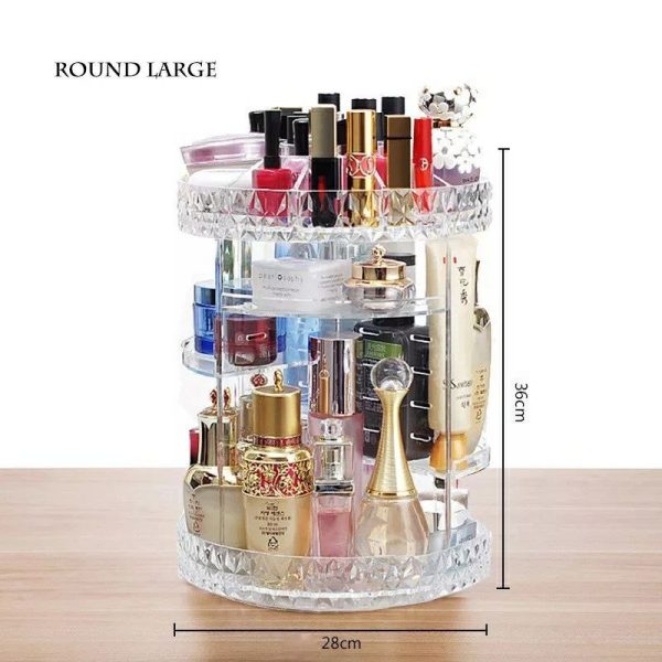 منظم مكياج ، رف دوار 360 درجة ، حامل مستحضرات تجميل شفاف Organisateur de maquillage Rack makeup rotatif 360° Porte-cosmétiques